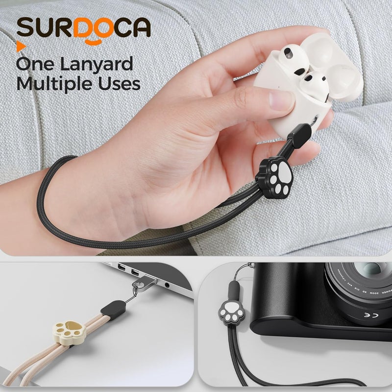 SURDOCA Adjustable Phone Lanyard Wrist Strap, Camera Wrist Strap, Nylon Wrist Lanyard, Anti Theft Strap, Lanyard for Earphone, USB Flash Drive, ID Name Tag Badge (No Paw) - Image 5